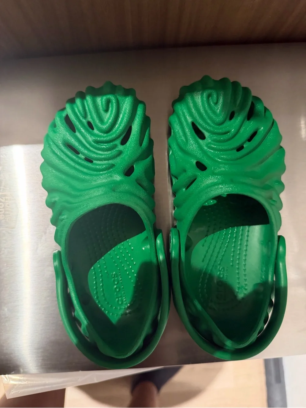 CROCS Kids' Green Sculpted Clog Sandals